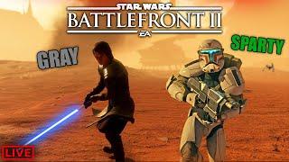 Gray & Sparty Team Up with DOUBLE XP - Star Wars Battlefront 2 wMODS LIVE