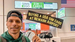 Buying a USA Tourist Sim Card at Newark Airport 