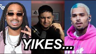 BRO DOES NOT CARE LOL. CHRIS BROWN WEAKEST LINK QUAVO DISS FIRST REACTION