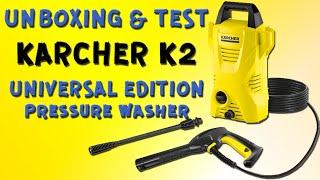 HIGH PRESSURE WASHER KARCHER K2 BASIC UNIVERSAL EDITION - UNBOXING AND TEST