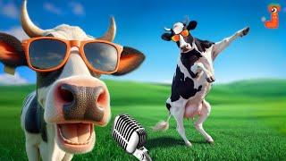 FUNNY COW DANCE FOR 11 MINUTES STRAIGHT│Cow Song & Cow Videos 2024  dance cow  funny dancing cow