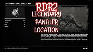 RDR2 LEGENDARY PANTHER LOCATION