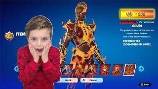 Me & My 10 Year Old Kid Unlocking ALL NEW Free Fortnite Skin Bonus Styles Today NEW Fortnite Update