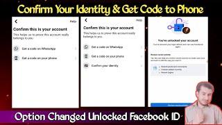 Confirm Your Identity By Get Code On Your Phone  Change Option to Unlocked Facebook Account 2024