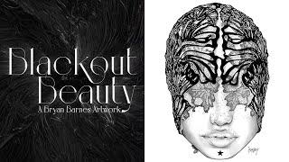 BLACKOUT BEAUTY pencil art music video - Alexander McQueen fashion  Artist Bryan Barnes