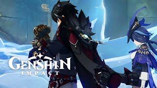 Wriothesley & Clorinde Stop Primordial Sea Water Cutscene Animation  Archon Quest 4  Genshin 4.1