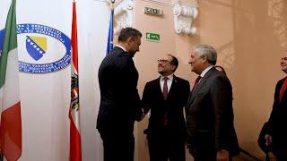 Italian and Austrian FMs visit Bosnia