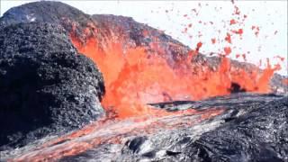 Erta Ale volcano lava fountain and lava overflow 19 Jan 2017