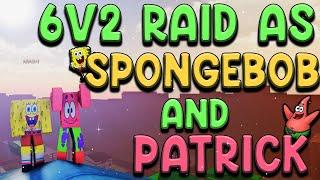 Duo Raiding As Spongebob & Patrick In Da Hood⭐  I CALLED A RAID 