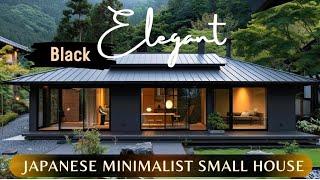 Exploring Japanese Black Minimalist Small House Architecture With Comfort & Elegant Interior Design