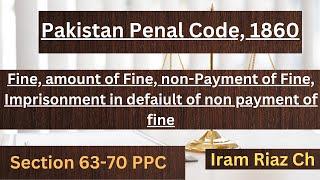Fine  Imprisonment for non-payment of Fine  Amount of Fine  Pakistan Penal Code  Punishment