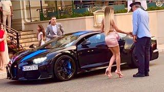 Only A Girl Drives Bugatti Chiron Super Sport + Best Of Bugatti 2023 In Monaco 