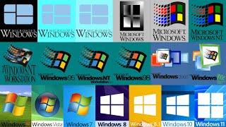 Startup with Sound of All Microsoft WINDOWS 1985-2021 #history #windows