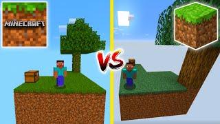 MINECRAFT PE SKYBLOCK VS MINECRAFT JAVA EDITION SKYBLOCK MCPE VS MCJE