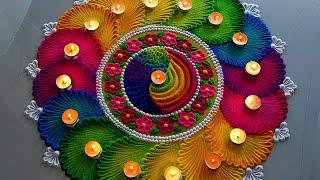 #1781 Satisfying video  Diwali rangoli designs  Navratri rangoli design  Sand art
