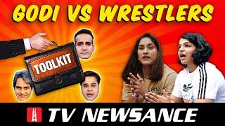 Toolkit Anchors are trying to save #BrijBhushanSharanSingh  Wrestlers Protest  TV Newsance 213