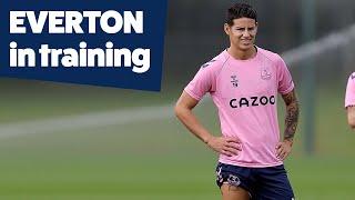 JAMES RODRIGUEZ SCORES OVERHEAD KICK IN FIRST EVERTON TRAINING SESSION