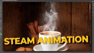 Photoshop Tutorial How to create a gif animation of Steam and Vapor Анимация пара