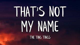 The Ting Tings - Thats Not My Name Lyrics