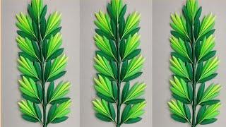 HOW TO MAKE PAPER LEAVES  PAPER LEAVES CRAFT IDEAS  PAPER LEAF MAKING FOR DECORATION