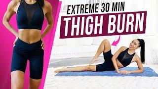 30 minute EXTREME Pilates Thigh Workout No Equipment...Your Legs will be SHAKING