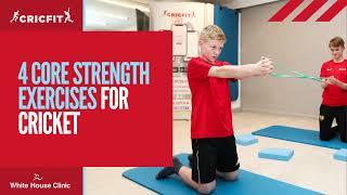 4 CORE STRENGTH EXERCISES FOR CRICKET  Exercises for Cricketers  Cricket Fitness Training