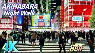 4K HDR Akihabara Night Walk 2024- Tokyo Night Walk️