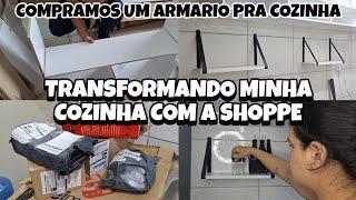 Vlog Brenda mãe de dois  Compramos um armário pra cozinha  Organizado minha cozinha com a shopee