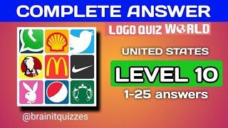 Logo Quiz World United States. Level 10 answers #logoquiz