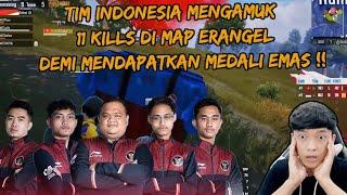 MENEGANGKAN  MOMEN TIM INDONESIA MENGAMUK DI ERANGEL UNTUK MENDAPATKAN MEDALI EMAS - PUBG MOBILE