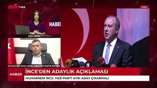 Muharrem İnce adaylığını açıkladı