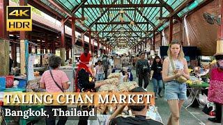 BANGKOK Taling Chan Floating market Experience the Vibrant Colors of Market  Thailand  4K HDR