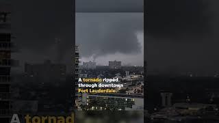 Tornado touches down in downtown Fort Lauderdale no one injured #shorts