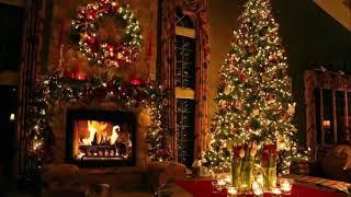 2 Hours Classic Christmas Music with a Fireplace and Beautiful Background 2021