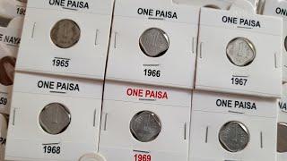 1 Paisa Coins Republic India 1965 to 1972