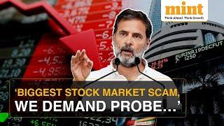 Rahul Gandhi Alleges Stock Market Crash Biggest Scam Demands Probe  Details