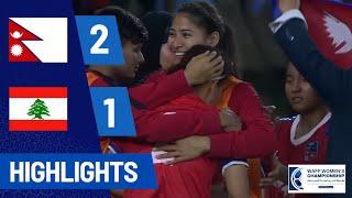 Nepal vs Lebanon Semi-Final Highlights  Waff Womens Championship 2024