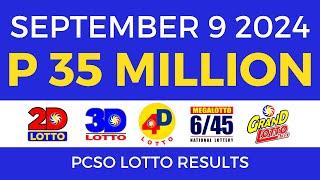 Lotto Result Today 9pm September 9 2024  PCSO Complete