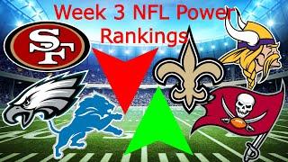 My NFL Week 3 Power Rankings