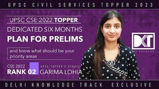 Rank 2 CSE 2022  Garima Lohias Prelims Strategy  UPSC Topper रैंक 2 गरिमा की प्रीलिम्स स्ट्रेटेजी