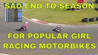 SAD END FOR NELLIE Minimoto Race 1 Rd 6 British Minibikes Champs. Road to Moto GP Series