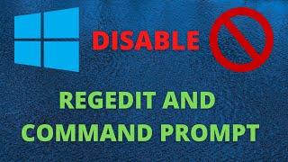 How to disable or blockrestrict registry editor and command prompt on windows step by step tutorial