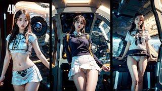 HOT Girl in Sexy bikini Photo shoot Korean girls lift up skirt Skirt Lift Art Girls .4K Al Look book
