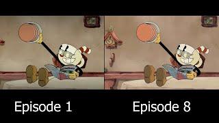 The Cuphead Show Episode 1 VS Episode 8 Comparison