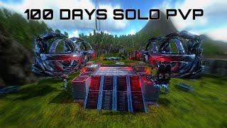 I Survived 100 Days Solo PvP Ark Mobile  Upgraiding Base + Raiding Full Seasion Wipe