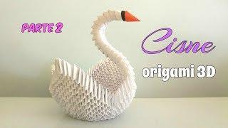 CISNE ORIGAMI 3DSEGUNDA PARTEpaso a paso.