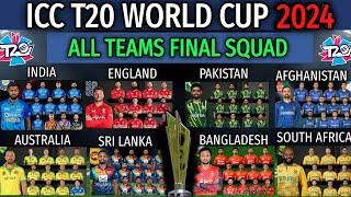 ICC T20 World Cup 2024  All Teams New Squad  T20 World Cup 2024 All Teams Final Squad  All Squad