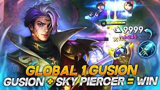 TOP 1 GLOBAL GUSION  GUSION + SKY PIERCER = WIN