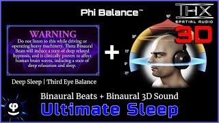 Deep Sleep  Third Eye Balance  THX 8D Sound  Binaural Beats  Black Screen