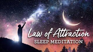 LAW OF ATTRACTION Sleep Hypnosis  8 Hrs  MANIFEST Success Love Wealth Health and Happiness